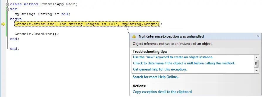 NullReferenceException