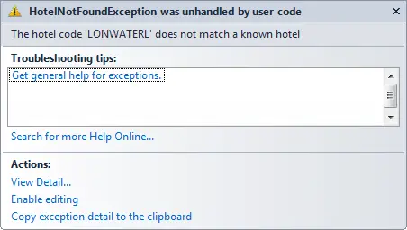 Aggregate Exception Example - Exception Assistant