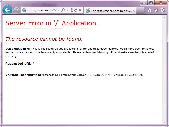 4 - Resource Not Found