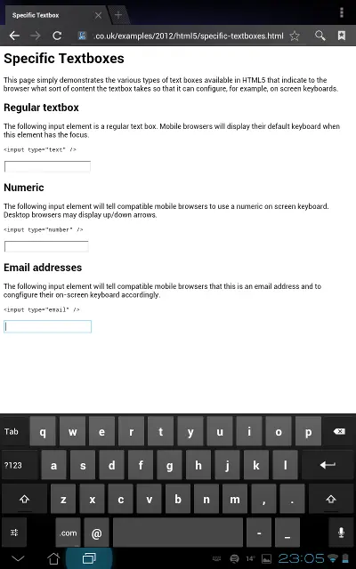 Email Keyboard