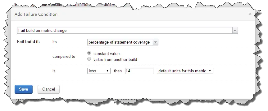 Add Failure Condition Popup